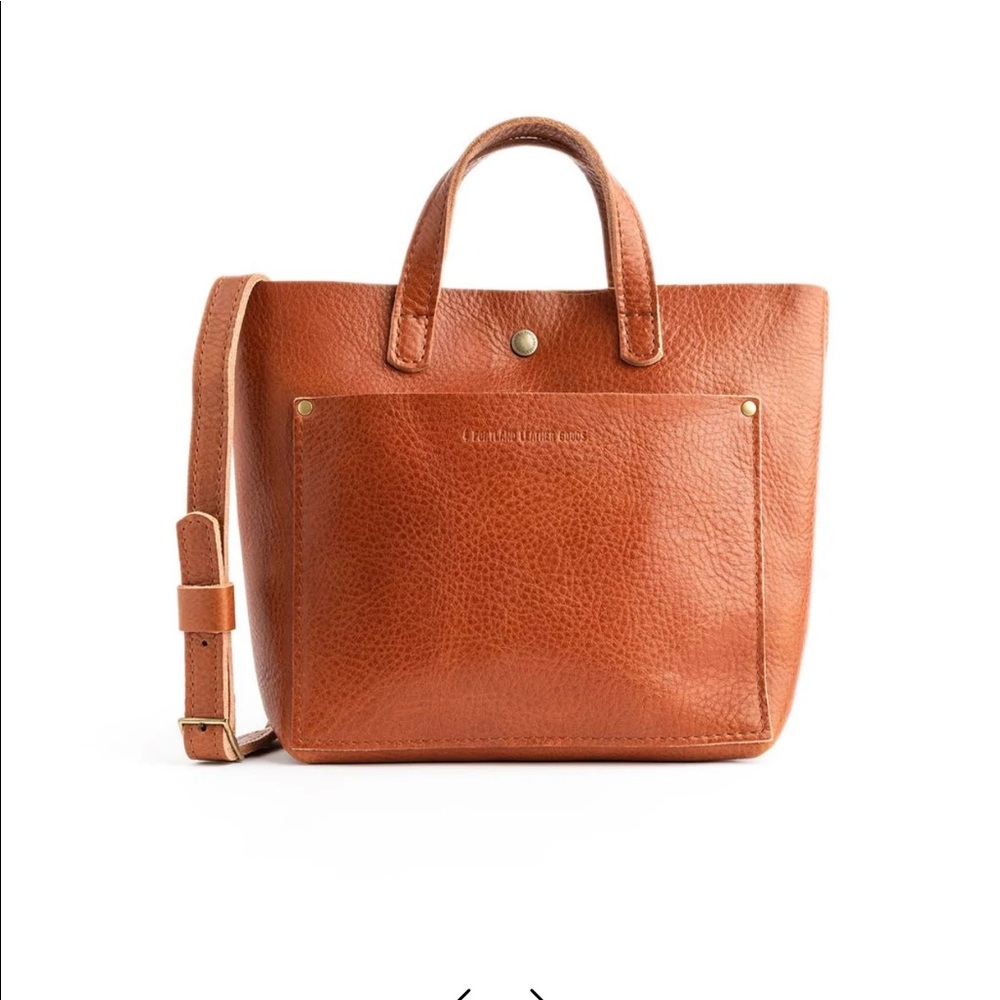 Leather crossbody tote!